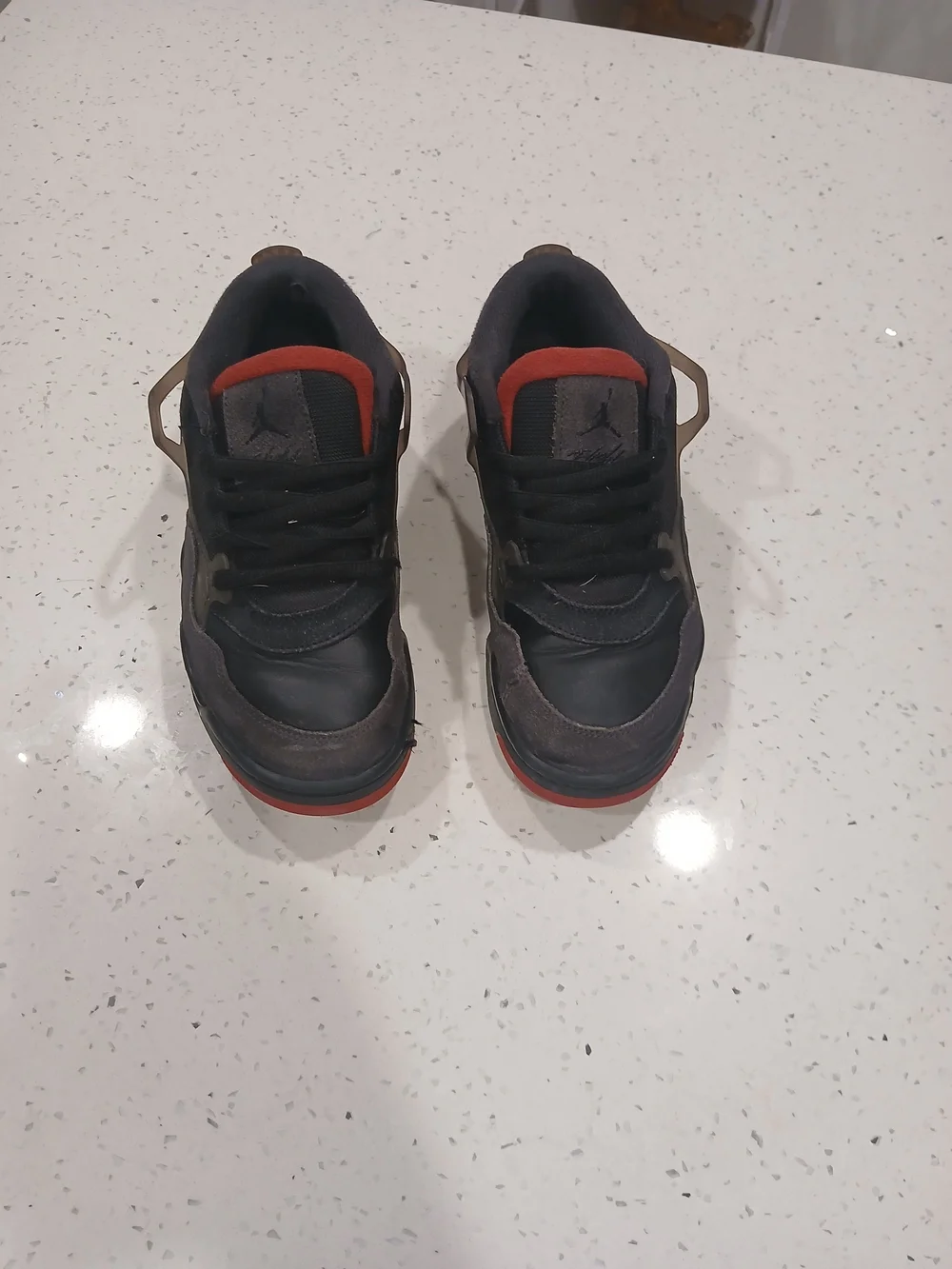Air Jordan 4 RM GS Black Red Basketball Shoes Sneaker FQ7938-060 Youth Size 6Y
